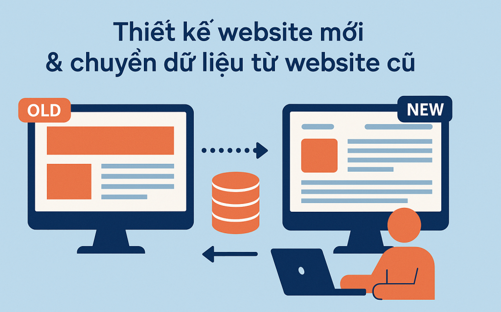 Thiết Kế Website mới và chuyển Dữ Liệu Từ Website Cũ